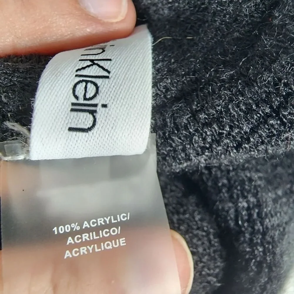 Calvin Klein Black Logo'd Super Soft Infinity Scarf